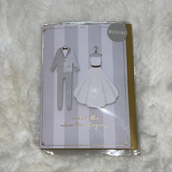 Wedding card brand new still in packet Sheffield office hood and white - Picture 6 of 7